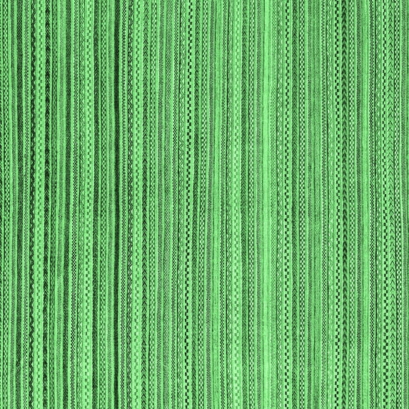 Ahgly Company Indoor Square Oriental Emerald Green Modern Area Rugs, 5' Square
