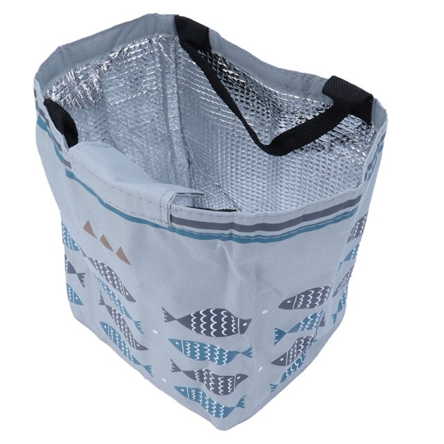 Lunch Tote Bag, Double Long Handle Lunch Box Bag Simple Structure For Sundries Bag For Shopping Bag Gray