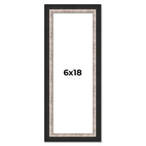 6x18 Frame Silver Real Wood Picture Frame Width 1.25 Inches | Interior Frame Depth 0.75 Inches |