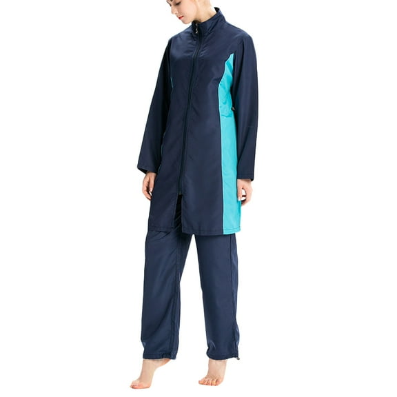 Womens Petite Lounge Sets 2 Piece Outfits Fall Cute 2 Piece Outfits for Women Fall Women'S Casual Solid-Color Muslim Southeast Asian Conservative Three-Piece Sportswear Set