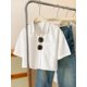 thumbnail image 1 of Blusa Casual Manga Corta Blanco Con Bolsillo Y Cuello Clásico, 1 of 29