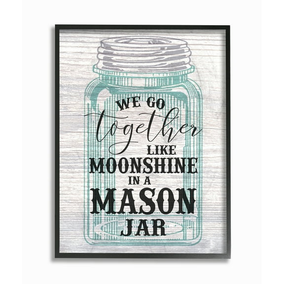 The Stupell Home Decor Collection Together Like Moonshine In A Mason Jar Framed Wall Art