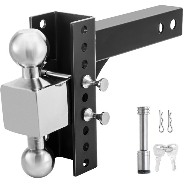 BENTISM Adjustable Trailer Hitch 2" Receiver 6" Drop 14,000 lbs