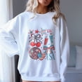 thumbnail image 6 of Retro USA 1776 Patriotic Sweatshirt for Women - Vintage Red White Blue Graphic Pullover with Cherries, Milkshakes, Stars & Bow - 4th of July Top, 6 of 7