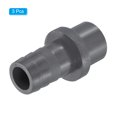 thumbnail image 3 of Unique Bargains UPVC Reducer Pipe Fitting 20mm OD 17mm Barbed, 3 Pack Straight Coupling Adapter Connector, Grey, 3 of 5