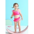 thumbnail image 2 of Younger Tree Baby Female Cotton Pink Breeze Two Pieces Swimsuit Color Block Stripe, 4-5T, 2 of 8