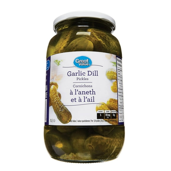 Great Value Garlic Dill Pickles, 1L