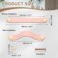 thumbnail image 2 of Uxcell Leather Drawer Pulls Leather Handle Hole Center Cabinet Dresser Knobs with Screws for Dresser Cupboard Closet Doors Pink 5 Inch, 2 of 7