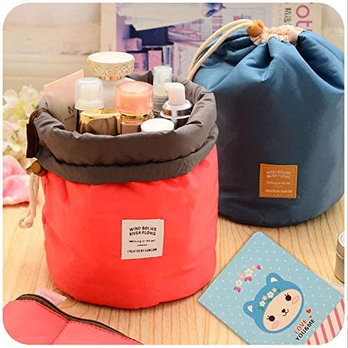 Cinch Top Compact Travel Makeup Bag 