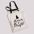thumbnail image 2 of PKQWTM Merry And Bright Merry Christmas Canvas Shoulder Bags Handbags Tote Bags Shopping Bag, 2 of 2
