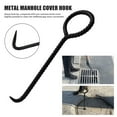 thumbnail image 2 of Waroomhouse Manhole Cover Hook Sewer Lids Crowbar Lifter - 30cm 40cm 50cm Non-slip Drain Cover Pry Bar Sharp Tip Strong Load-bearing Rebar Round Handle for Home/Outdoor, 2 of 8