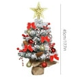 thumbnail image 2 of Liyamei 17.7 Inch Mini Frosted Desktop Lighting Star Top Pinecones Red Bow Candy Canes Red Berries Hanging DIY Holiday Indoor, 2 of 5