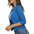 thumbnail image 3 of a.Jesdani Womens Cropped Cardigans Sweaters 3/4 Sleeve Open Front Short Shrugs S-XXL, 3 of 10