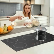 VBGK Induction Cooktop 5 Burner 36 inch Electric Stove 7400W Countertop Hot Plate for Cooking 240v,99 Minutes Timer & Auto Shutdown Induction Burner,Child Lock Induction Cooktop