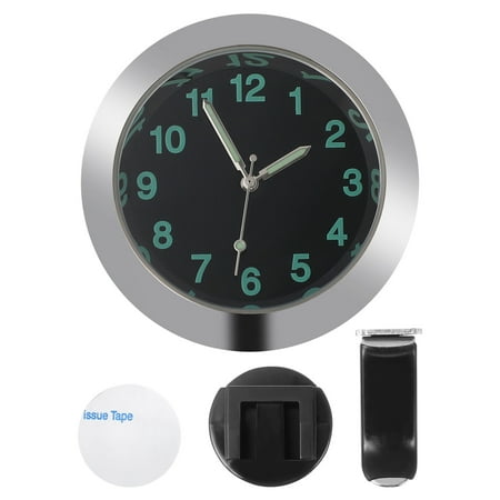 SEWCHICS Alloy Metal Car Clock for Dashboard with Quartz Movement and Clip