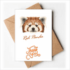 Chestnut Red Panda Animal Thank You Cards Envelopes Blank Note
