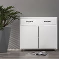 thumbnail image 3 of Abrihome Two Doors Side Table Storage Cabinet,White, 3 of 4