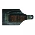thumbnail image 1 of Gothic Cutting Board, Photo of Antique Aged Wooden Door of Dark Haunted Old House Gothic Style Night Theme, Tempered Glass Cutting and Serving Board, Wine Bottle Shape, Grey Brown, by Ambesonne, 1 of 1