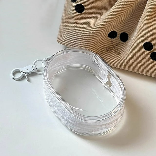Xihbxyly Bolsa de Almacenamiento de Pvc, Organizador Multiusos, Diseño Transparente, Lazos Elásticos para Cables, Joyas y Artículos Pequeños, Ligera, Ideal para Viajes, Paquete de 2