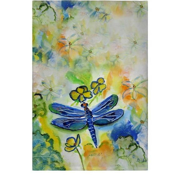 Betsydrake GT817 20 x 20 in. Dragonflys Garden Guest Towel