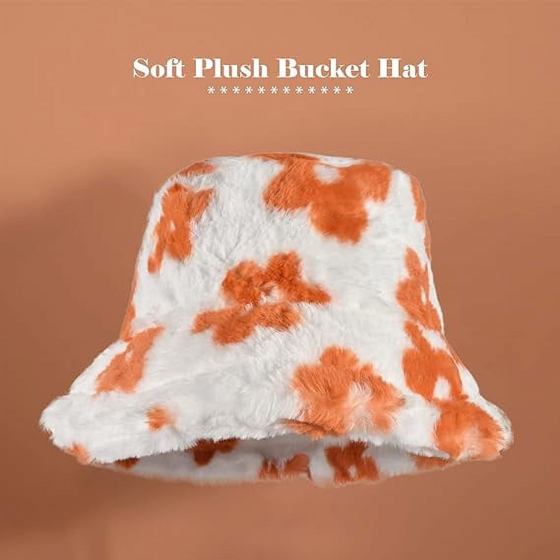 Chapeau Seau En Fausse Fourrure Douce D'Hiver, Joli Chapeau De Pêcheur, Mode Extérieur Épais Et Chaud Pour Femmes