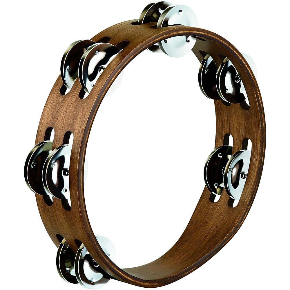 Meinl MEINL Compact Wood Tambourine with Double Row Stainless Steel
