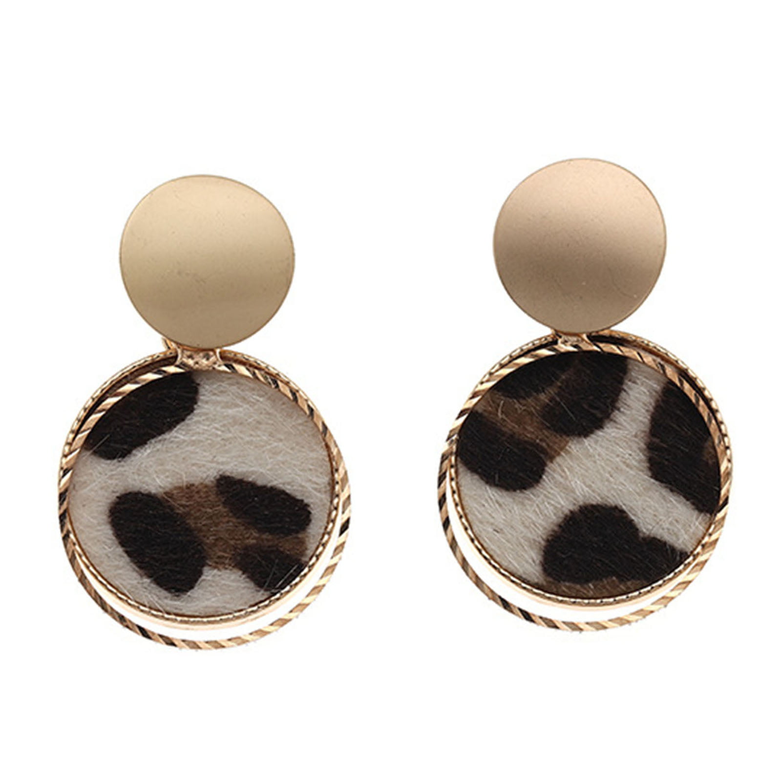 1 Pair Simple Fashion Women Earrings Geometric Round Circle Ear Stud Jewelry New 