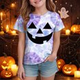 thumbnail image 3 of Futezty Halloween Shirt for Toddler Boy Girl Tie Dye Short Sleeve Tshirt Pumpkin Face Graphic Clothes Tee Tops Halloween Shirts for Kids 12M-13T, 3 of 5