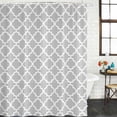 thumbnail image 2 of Light Gray Small Stall Shower Curtain, Waterproof Shower Curtains for Bathroom, Minimalist Boho Abstract Ethnic Motifs Washable Fabric Cloth Bath Curtain for Bathtub with Hooks 36x72 Inches, 2 of 6