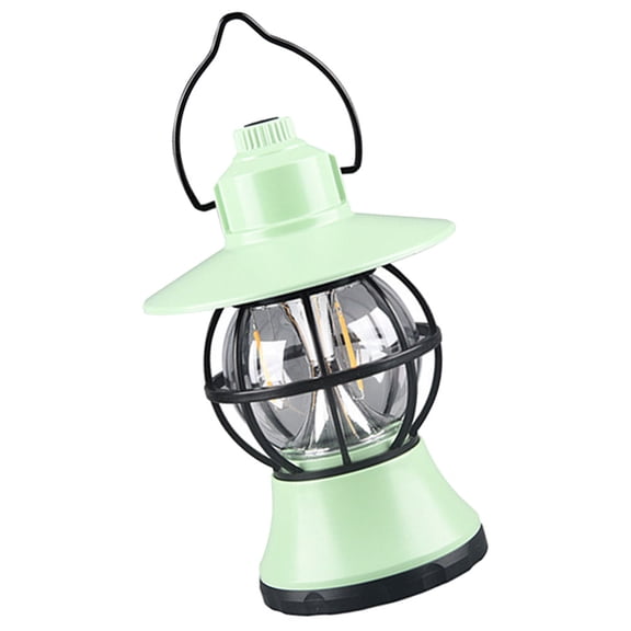 MEIBUTYUP  Retro Camping Lamp Light Green 1Pack Outdoor Use
