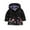 Black, variant on LIJCC Toddler Baby Girls Boys Waterproof Windbreaker Outerwear Jacket Floral Printed Coat Hooded Raincoat Windproof Warm Outwear Button Winter Fall Rainy Jacket