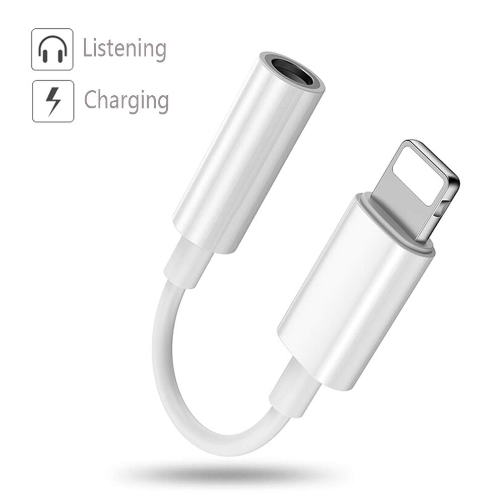 iphone Earphone Adapter, Lightning to 3.5mm Headphones/Earphone iphone Jack Dongle Adapter
