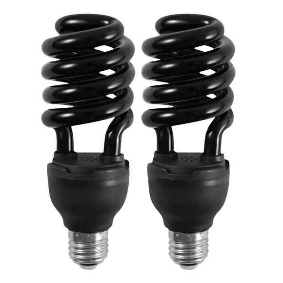 CFL Black Light Bulb(BLB)/Spiral Blacklight/ Perfect for Halloween/ Trapping pests/20 Watts/110 Volts/365nm/E27/1 Count(Pack of 2)
