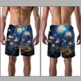 thumbnail image 3 of luoweisi Men's Beach Shorts Quick Dry Swim Trunks with Mesh Lining Plants under the Stars L, 3 of 5