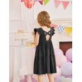 thumbnail image 3 of Arshiner Toddler Dress Girls Backless Tiered Summer Dresses Cute Swing Beach Sundress with Pockets, 3 of 5