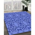 thumbnail image 3 of Ahgly Company Machine Washable Indoor Square Transitional Sky Blue Area Rugs, 6' Square, 3 of 7