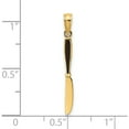 thumbnail image 3 of 14K Yellow Gold With Black Enamel 3-D Table Knife Charm (20.95 X 2.25) Made In United States k7016, 3 of 5