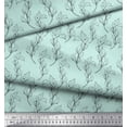 thumbnail image 2 of Soimoi Green Heavy Canvas Fabric Pear Leaves Print Sewing Fabric Yard 58 Inch Wide, 2 of 3