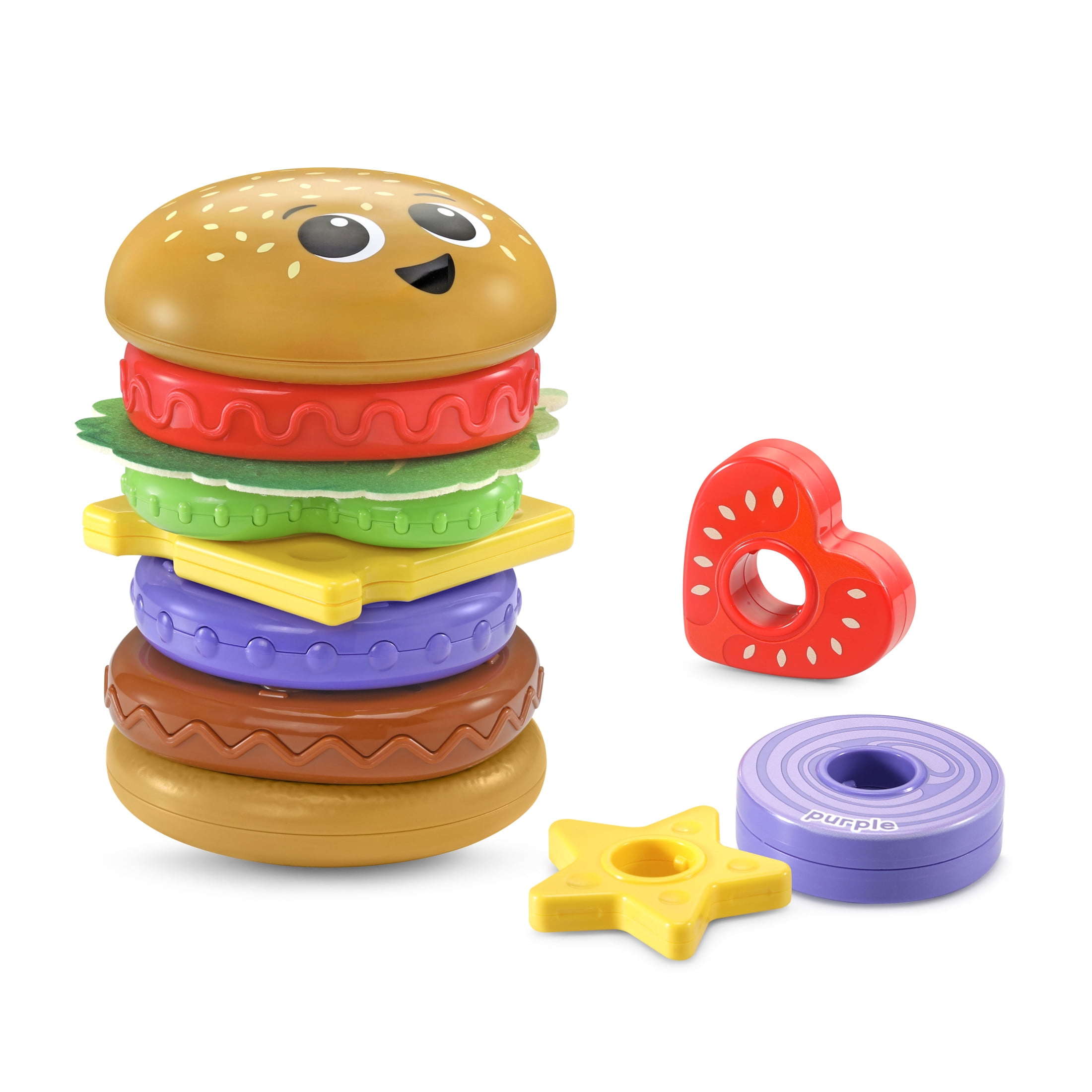 LeapFrog 4-in-1 Learning Hamburger Plastic & fabric Plastic, Fabric with Accessories, Baby and Toddler Toys