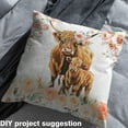 thumbnail image 2 of Feelyou Highland Cow Fabric by the Yard 2 Yards, Farmhouse Rose Flower Sewing Fabric, Rustic Animal Home Decor Fabric by the Yard, Luxury Bedroom Decor, 2 of 6