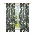 thumbnail image 7 of Yayeee Window Curtains Set of 2 for Living Room Light Filtering 63"x42", Green Leaves, 7 of 7
