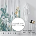 thumbnail image 5 of Tropical Leaves Shower Curtain,Green Banana Tree Leaf Shower Curtains for Bathroom Showers and Bathtubs,Modern Minimalist White Bath Curtain, Waterproof Fabric 72x72 Inches, 5 of 6