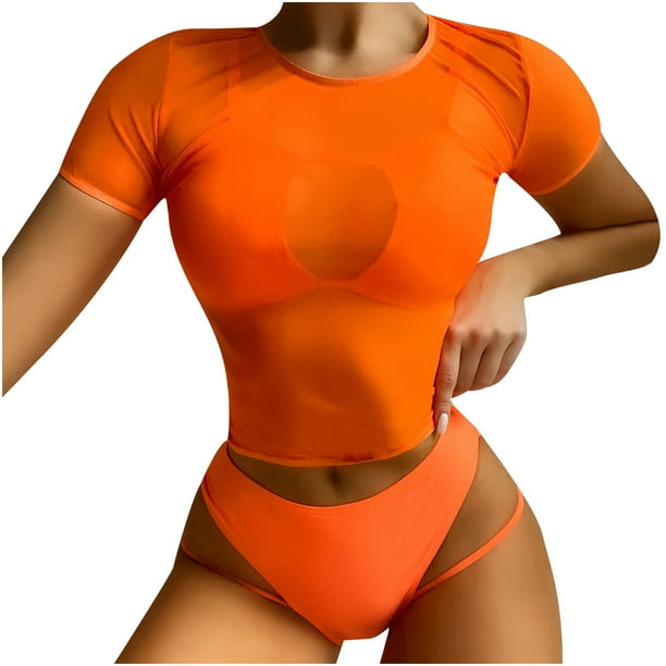 Traje de 3 piezas Mujer Perspectiva Bikini Set Push-Up Pad Traje de baño Traje de baño Ropa de playa Fridja nalpqowj21596