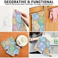 thumbnail image 2 of Easter Eggs Pattern Kitchen Dish Towels Set of 6 Absorbent Hand Towels, Lint-Free 18"x28" Cute Colorful Fast Drying Hanging Dishcloths for Cooking Baking Home Clean, 2 of 5