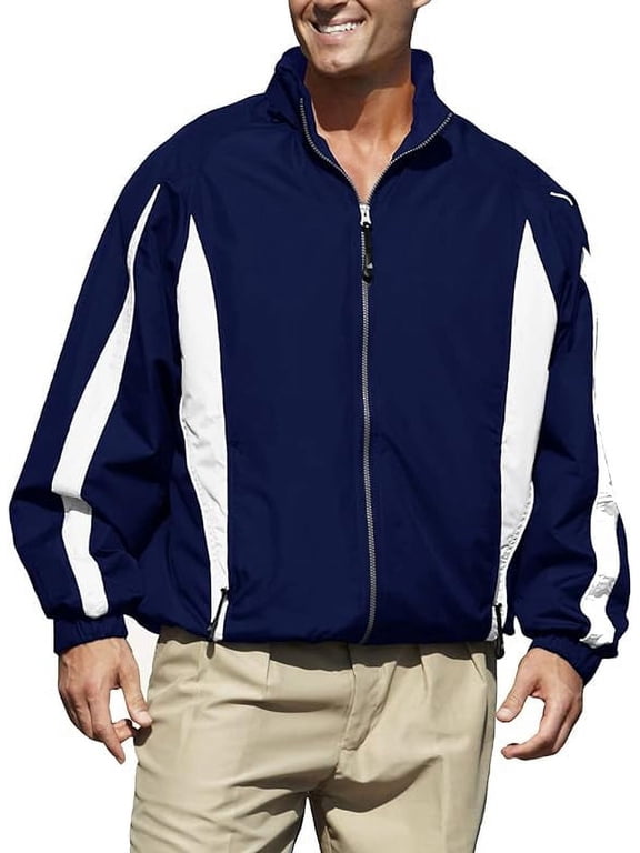 Men Phenom 833 Long-Sleeves Jacket (Navy & White, XX-Large)