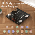 thumbnail image 4 of Smart Bluetooth Body Fat Scale, Digital Bathroom Scale with LCD Display, 12 Body Metrics, 400 lb Capacity, Black, 4 of 10