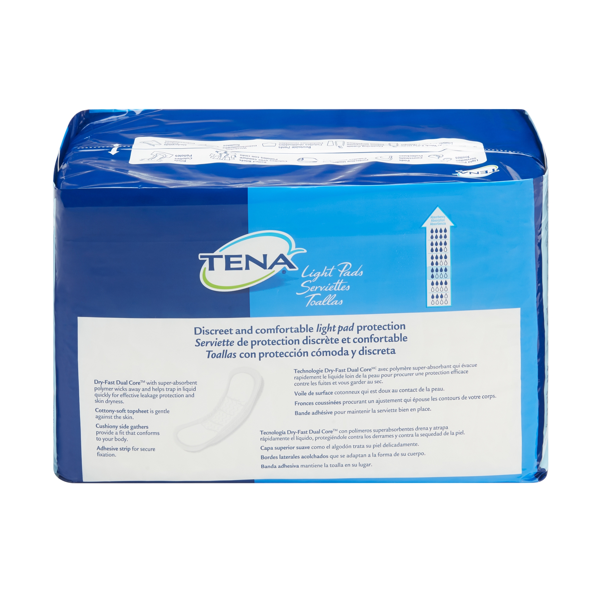 TENA Heavy Incontinence Pad, Unisex, 13 Inch Length, Heavy Absorbency, 60 Count