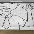 thumbnail image 6 of Ambesonne Science Place Mats Set of 4, 5 Senses on Boy, Standard Size, Black White, 6 of 6