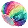 thumbnail image 1 of JUNWELL Bonnets de Bain et de Douche Réutilisables pour Femmes Cheveux Longs Double Couche Imperméables Bonnet de Bain et de Douche Protecteur pour Cheveux, 1 of 7