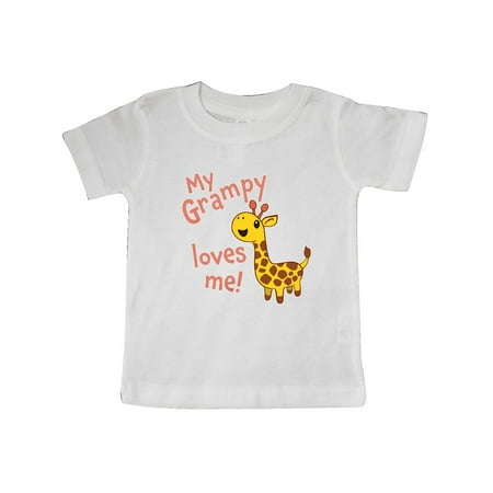 

Inktastic My Grampy Loves me- cute giraffe Gift Baby Boy or Baby Girl T-Shirt